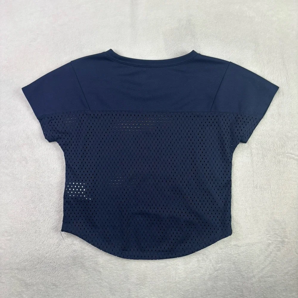 Nike Michigan NCAA Blue Short Sleeve Mesh Football Jersey Girls Size Medium
